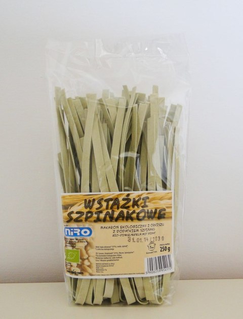 MAKARON (ORKISZOWY SZPINAKOWY) WSTĄŻKI BIO 250 g - NIRO MAKARON (ORKISZOWY SZPINAKOWY) WSTĄŻKI BIO 250 g - NIRO